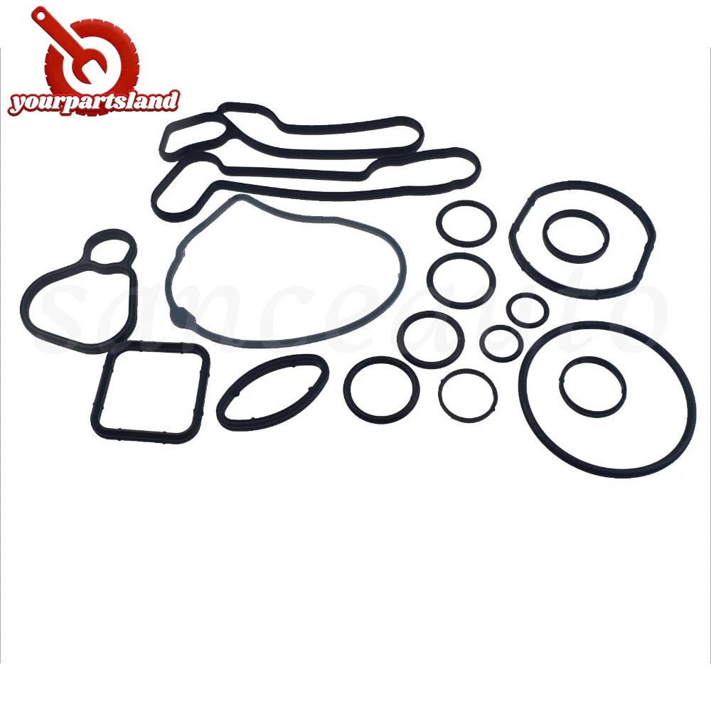 Engine Oil Cooler Gasket Seal Set For Chevrolet GM Opel 5650972,5650962,55571687 6B93BC-57