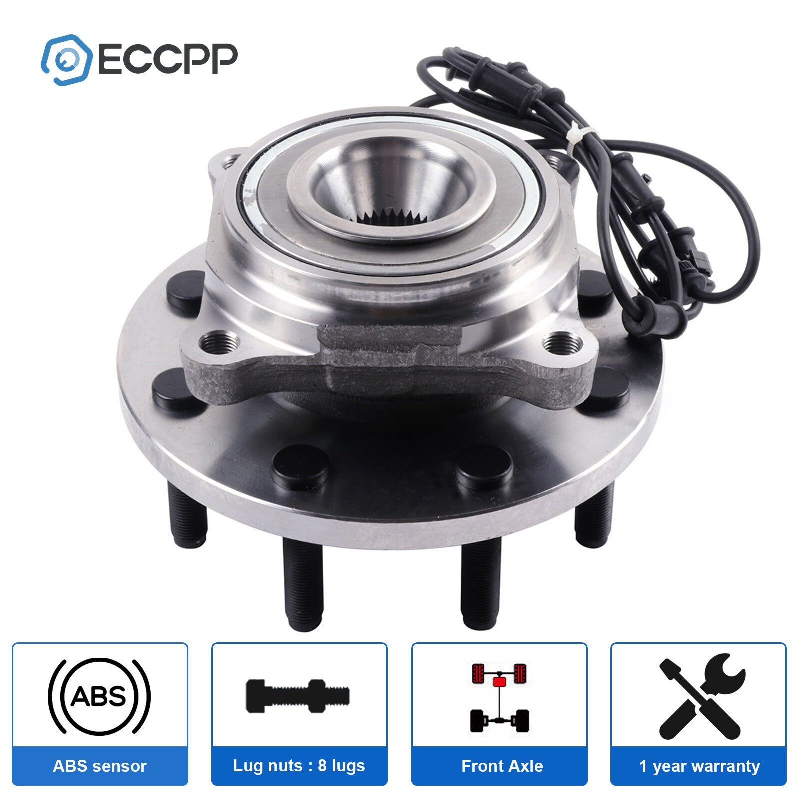 1Pc Wheel Hub Bearing Assembly Front 4WD For Dodge Ram 2500 3500 2009 2010 2011 6B93BC-57