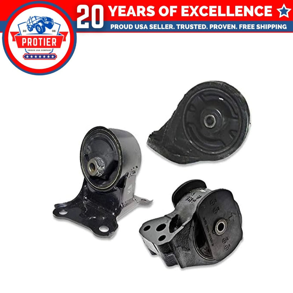 Fits 1999-2001 Hyundai Sonata 2.4L MANUAL Front RT & RR Motor & Trans Mount 3pc 6B93BC-57