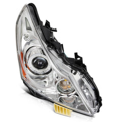 Pair Kit Headlights Assembly For 2010-2013 INFINITI For G25 For G37 Chrome Amber 6B93BC-57