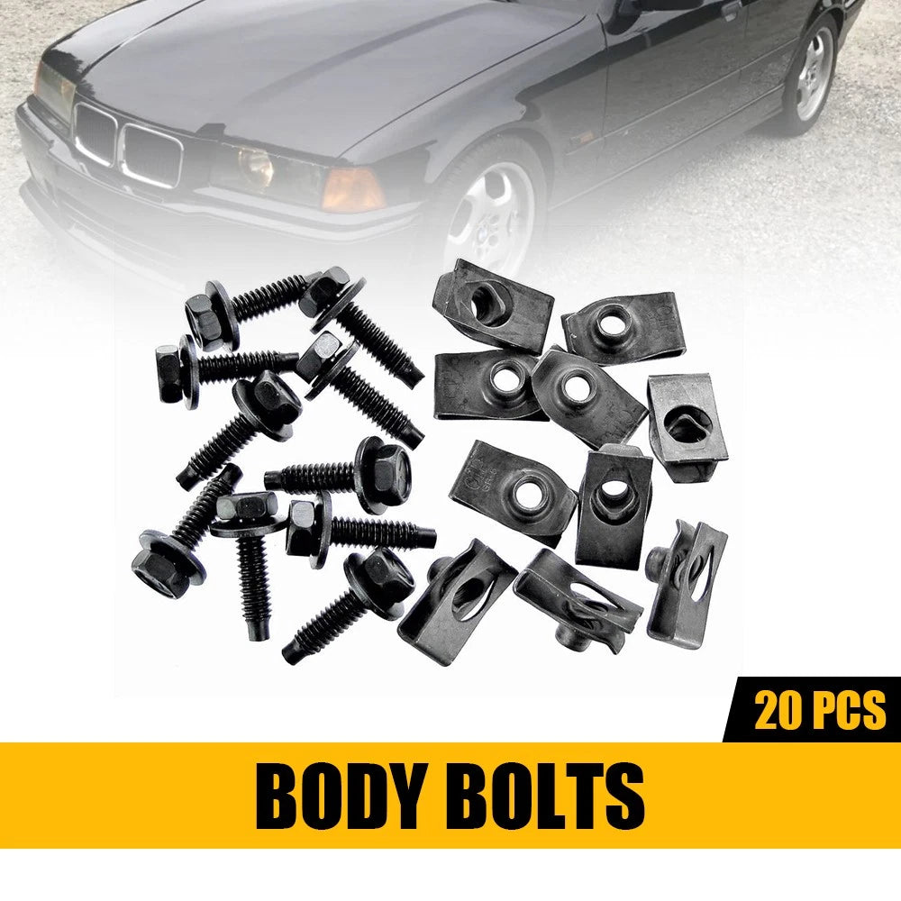Car Truck Body Bolts U-nut Clips- 5/16-18 x 1-3/16"- 1/2" Hex- 40 pcs- #374 EA 6B93BC-57