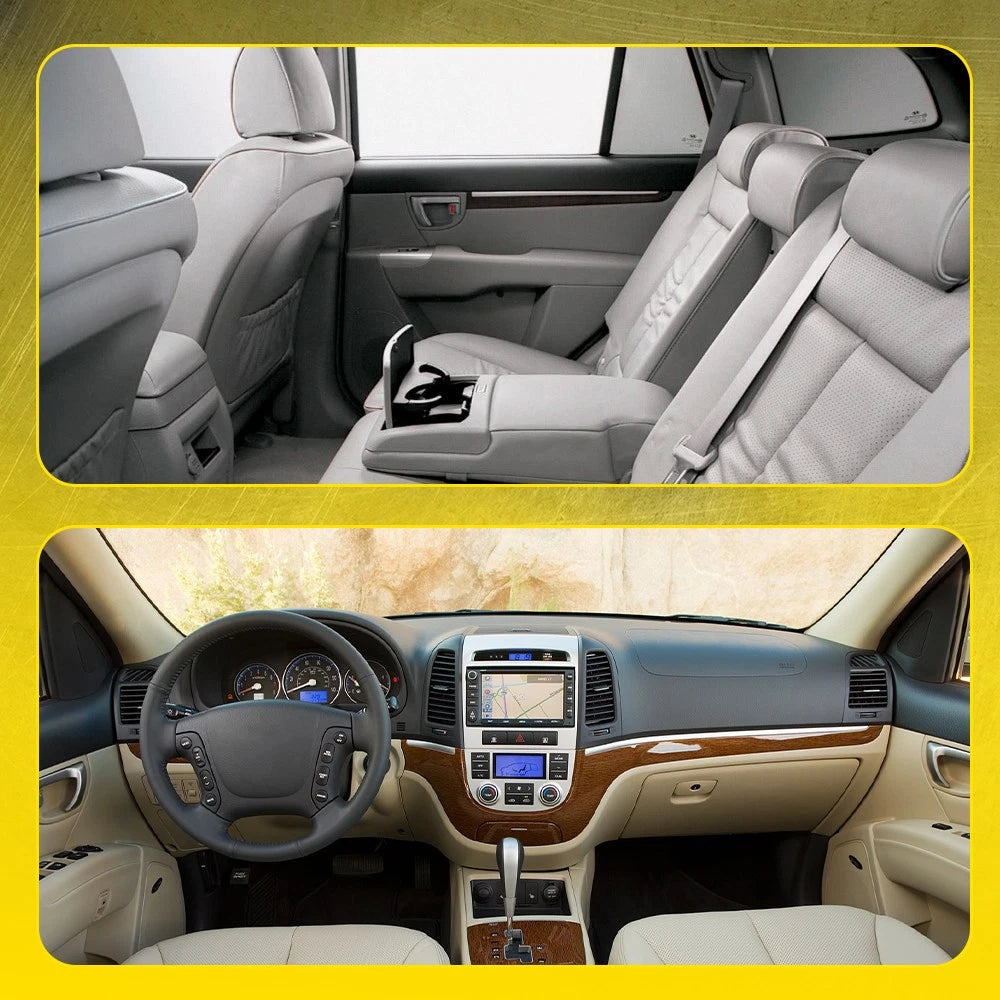4pcs Interior Door Handle For 2007 Hyundai 2008-2012 Santa Fe Silver Plastic EOA 6B93BC-57