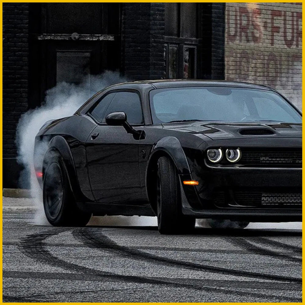 For 2015-22 Dodge Challenger Side LED Marker Fender Lights Amber&Red Front+Rear 6B93BC-57