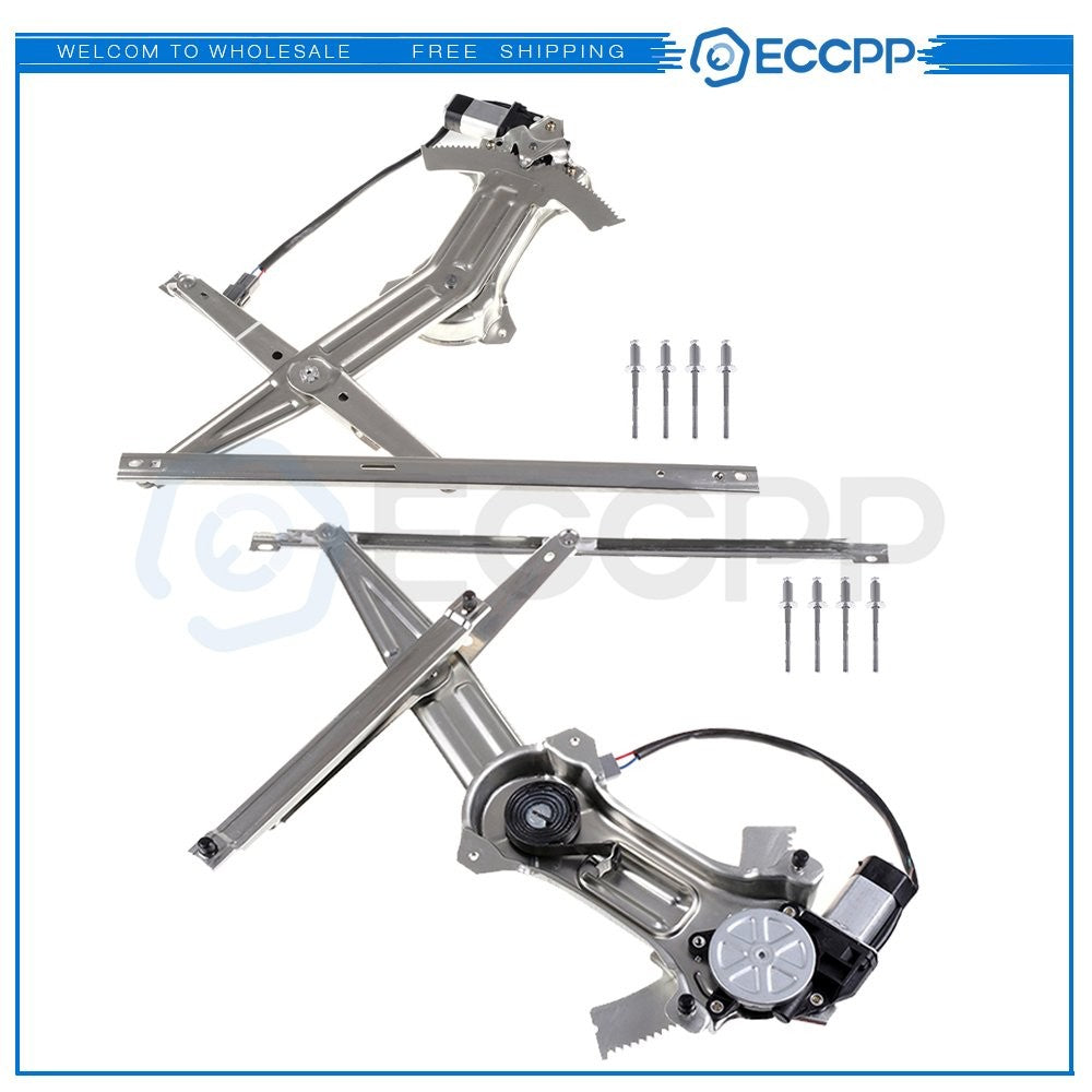 For 1994-2004 Ford Mustang Front LH RH Power Window Regulator With Motor 6B93BC-57