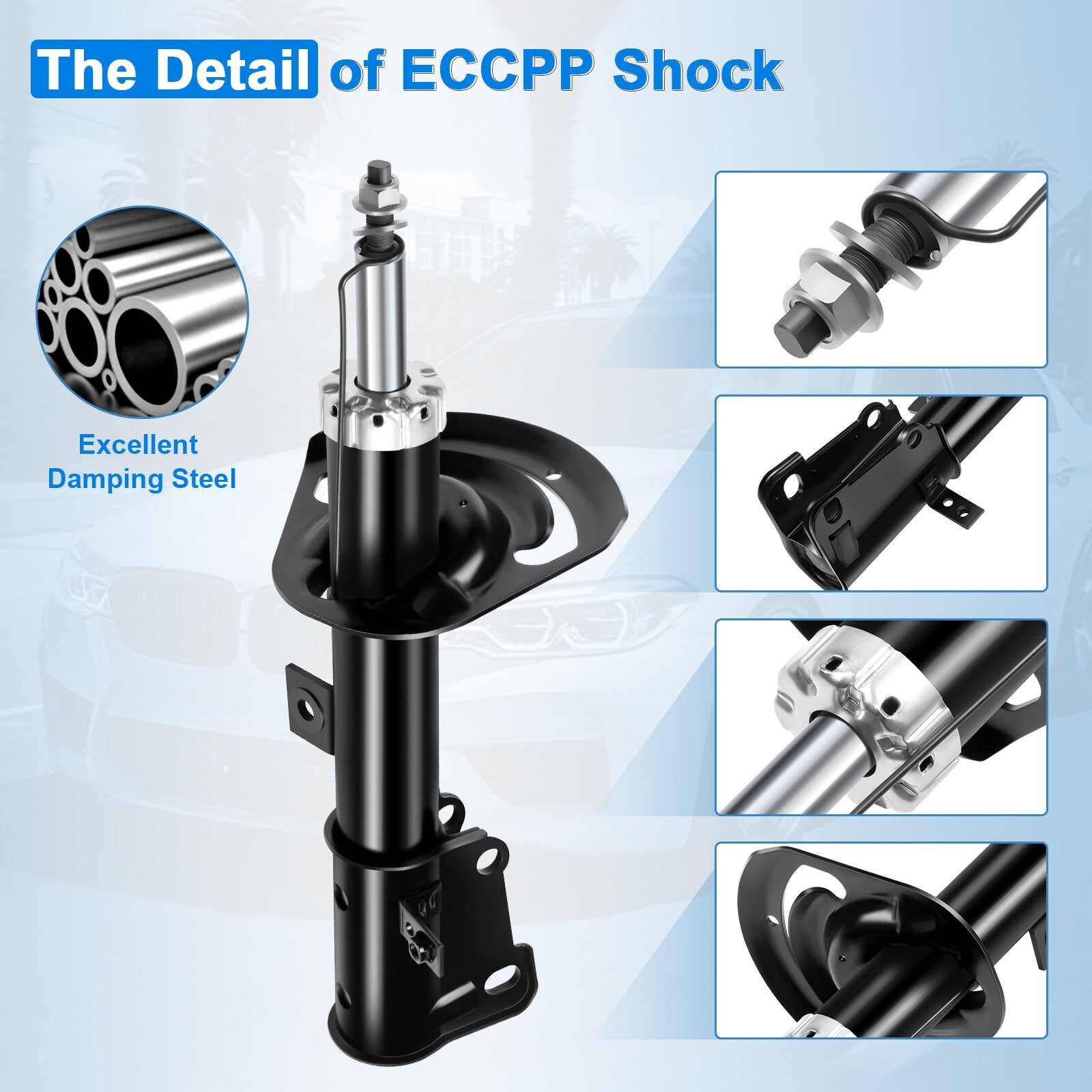 Front Pair Struts Shocks For 2008-2013 Dodge Avenger Chrysler 200 Left Right KOEEP