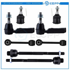 8x Fits 2005 Jeep Liberty Front Ball Joints Tie Rods Sway Bars Suspension Kits