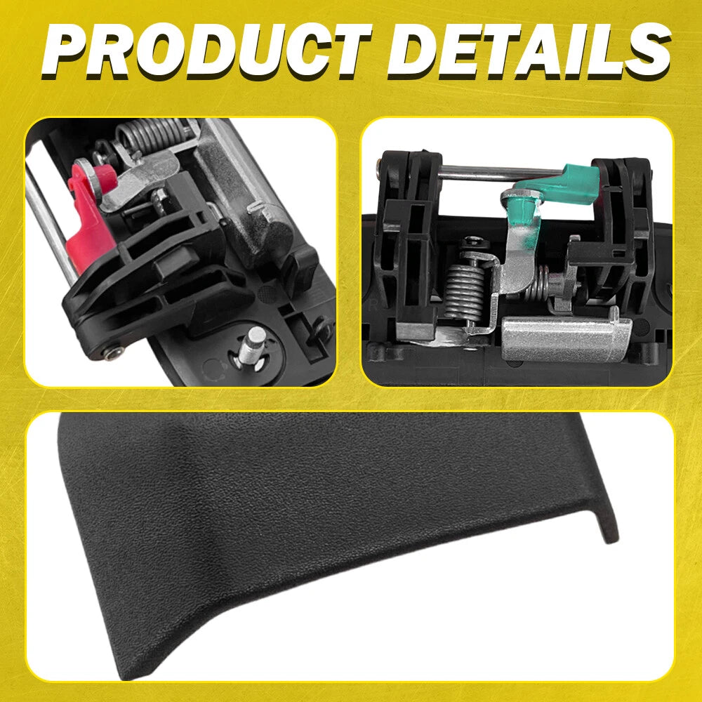 2x Exterior Door Handle Black Rear Left Right Side Fits 2007-2016 Jeep Compass A 6B93BC-57
