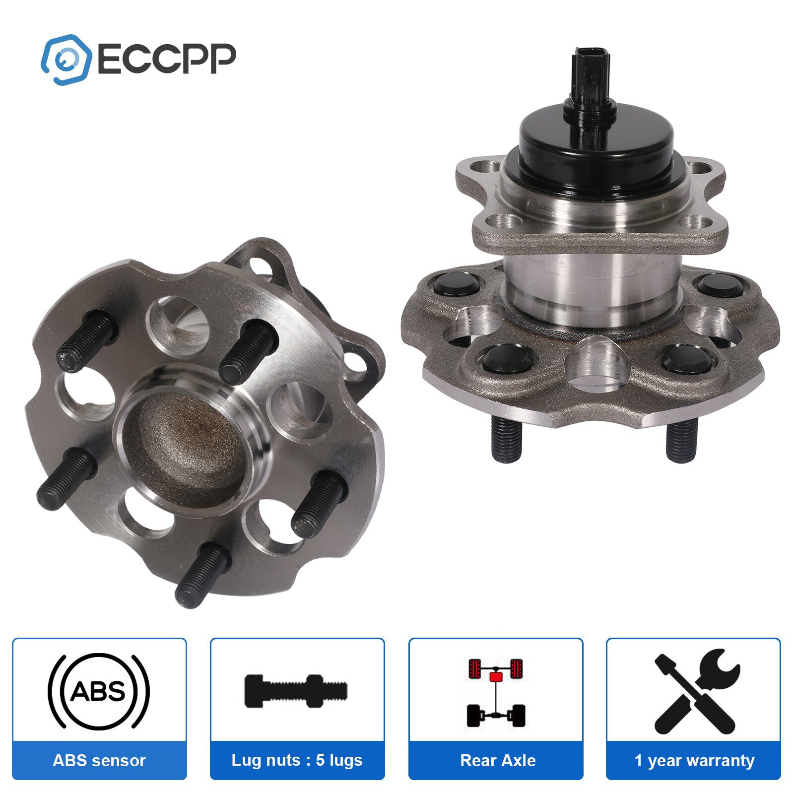 2P Wheel Hub Bearings Assembly Rear For Toyota Prius V 2012-2018 Mirai 2016-2019 6B93BC-57
