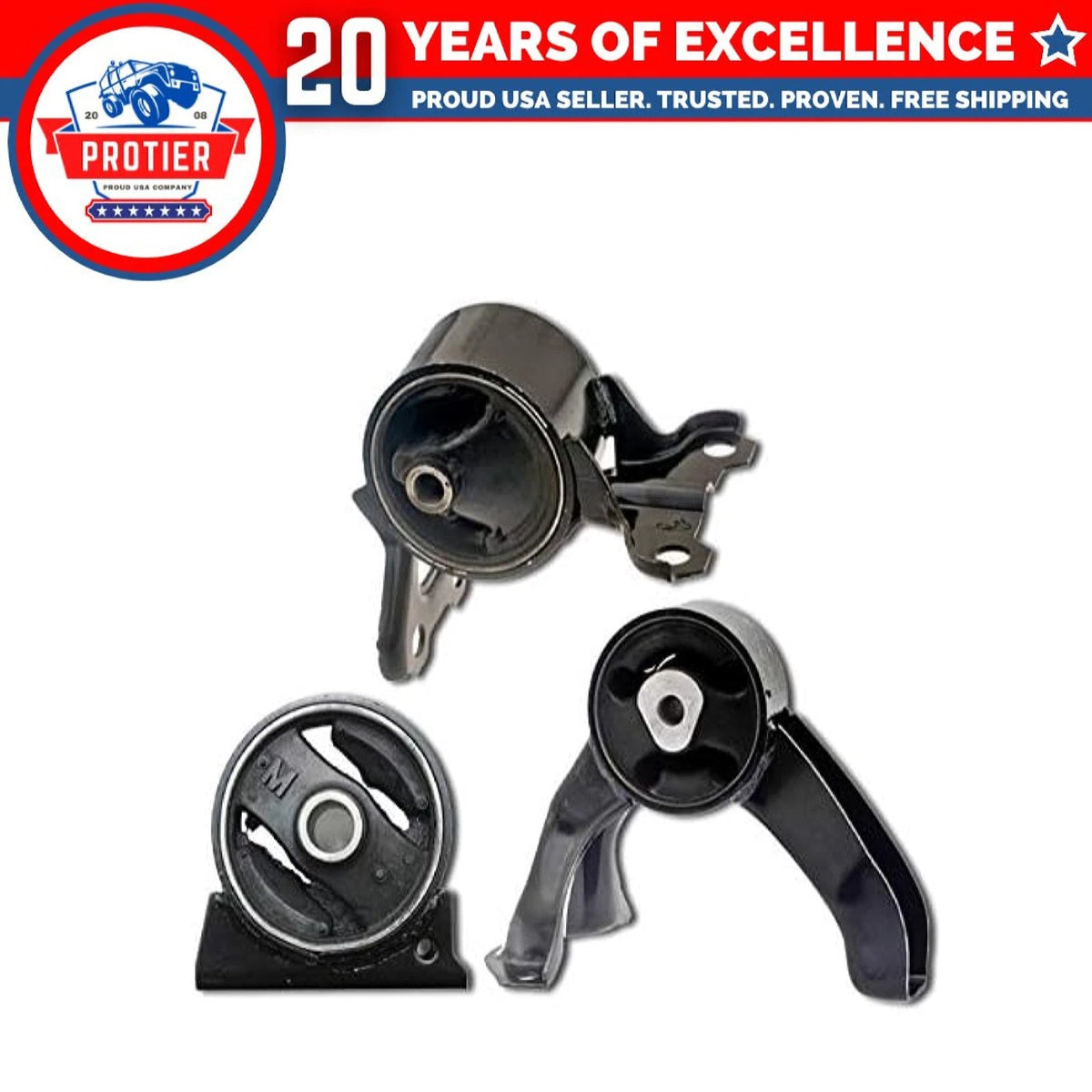Fits 2007-2008 Dodge Caliber 2.4L 2WD AUTO CVT w/o Turbo Motor & Trans Mount 3pc 6B93BC-57