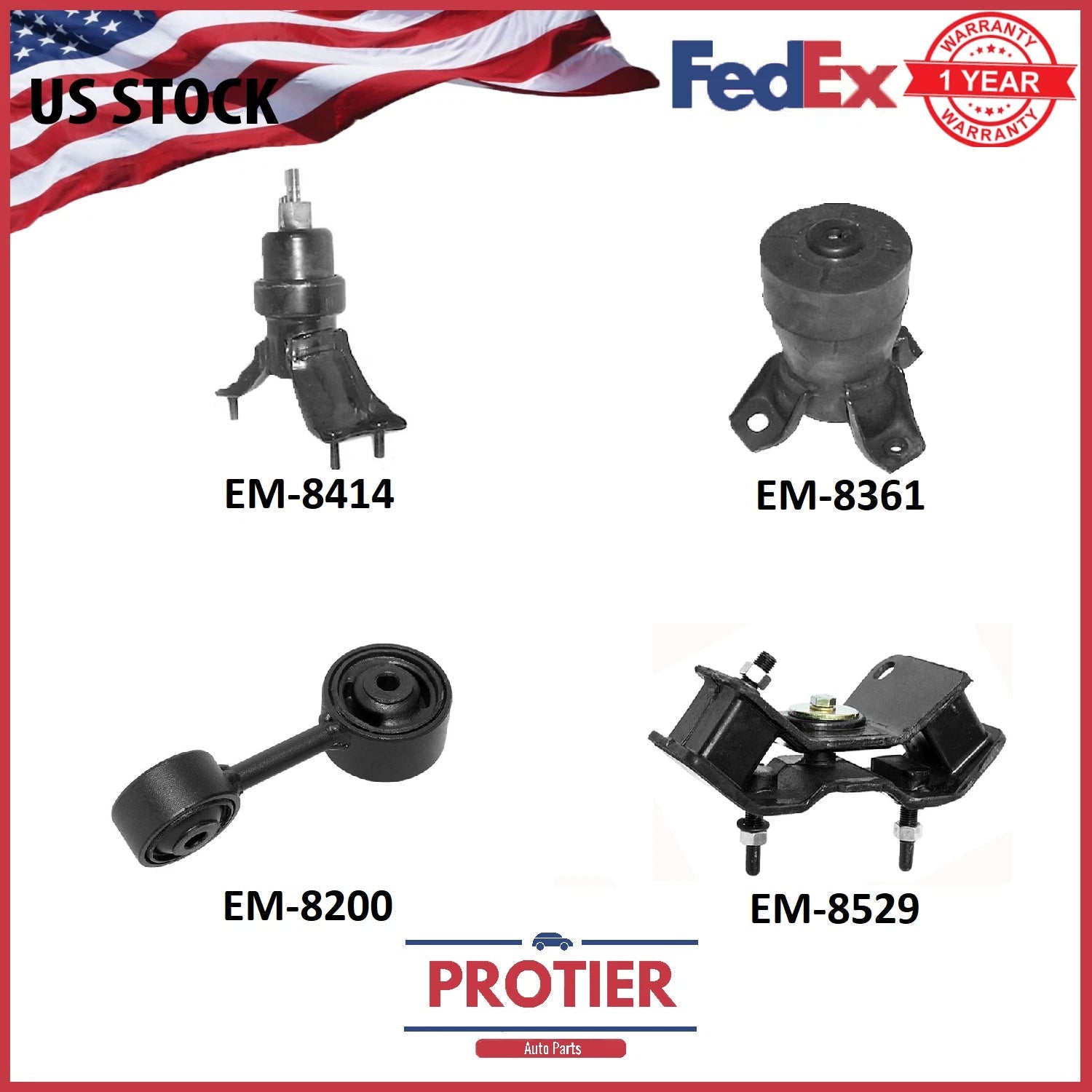 Engine & Trans Mount Set for 1997-2001 Toyota Camry 2.2L Manual USA Made Models 6B93BC-57