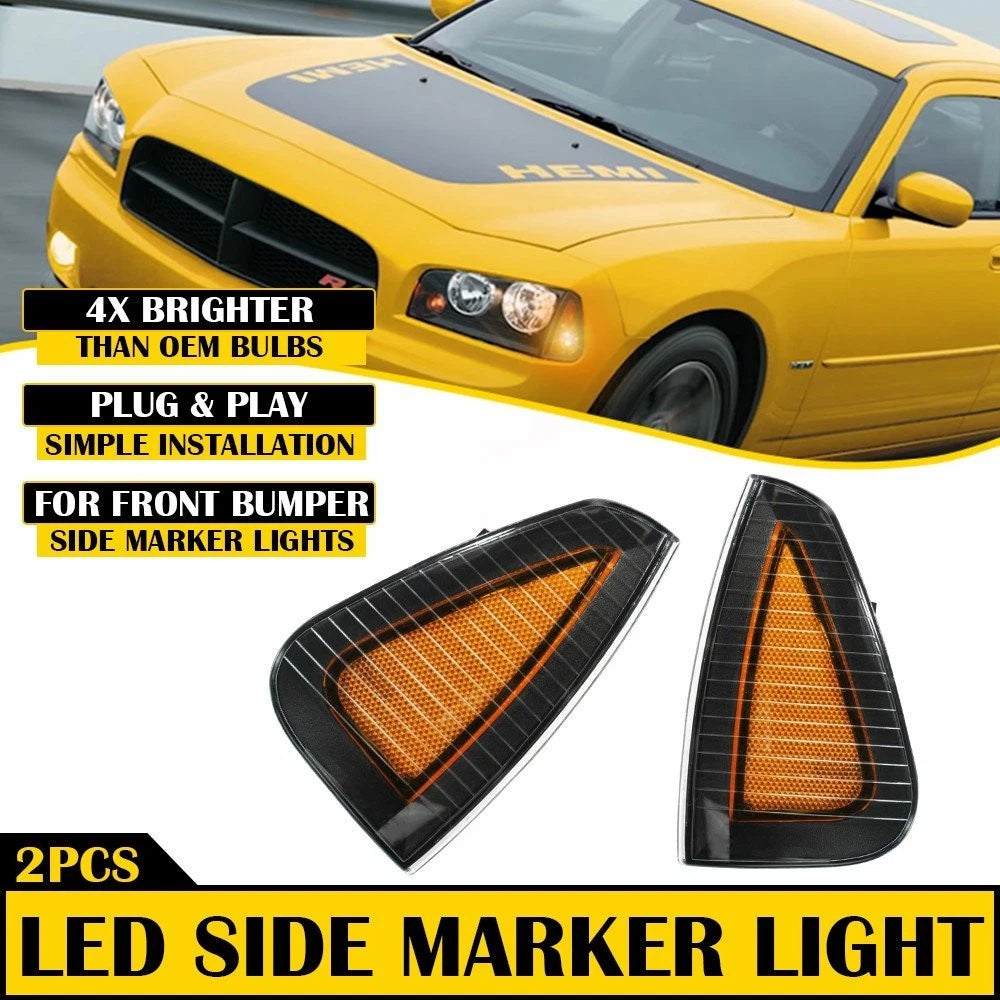 Side Marker Parking Turn Signal Corner Lights For 2006-2010 Dodge Charger EOA 6B93BC-57
