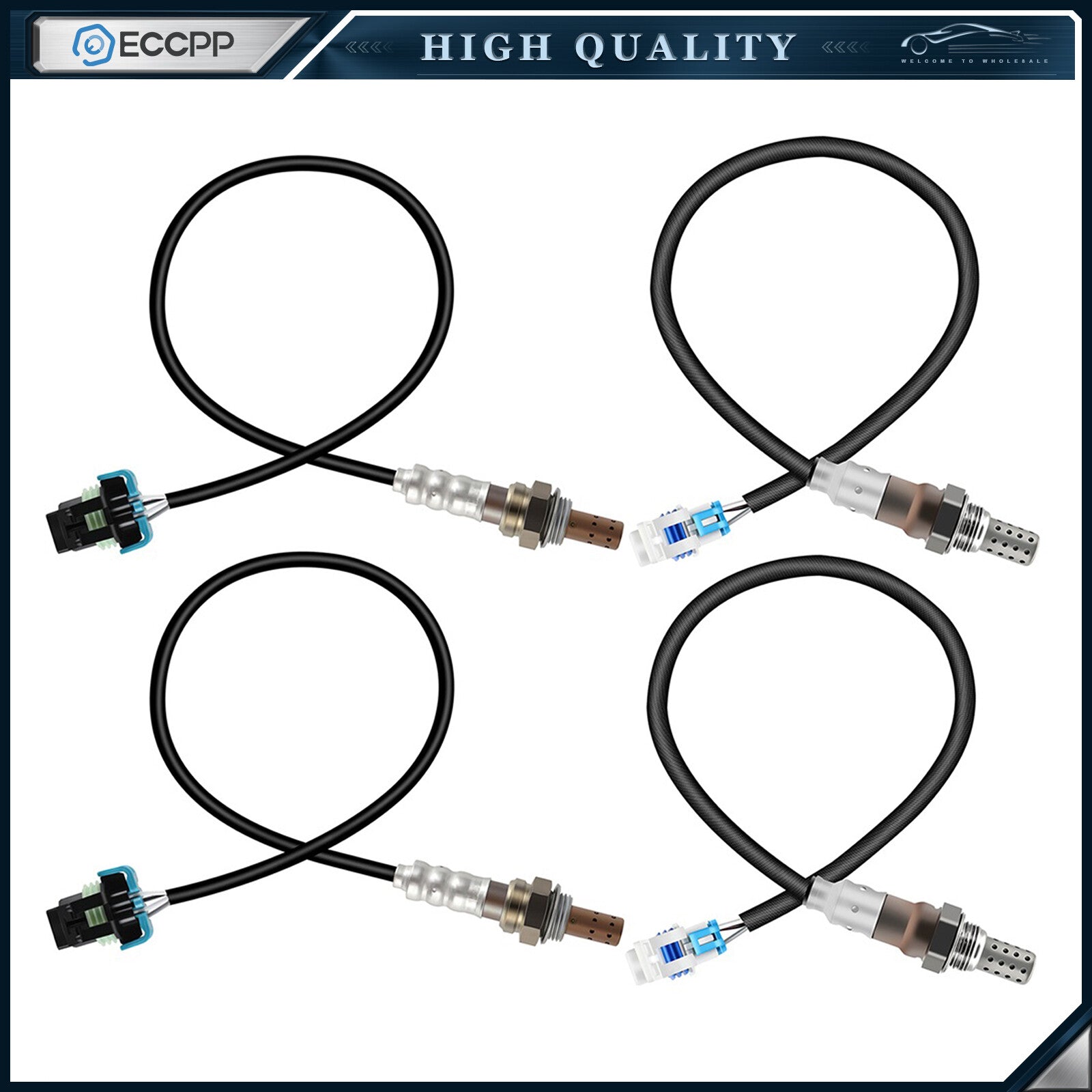 4pcs For 03-06 GMC Yukon Hummer H2 6.0L Upstream Downstream O2 02 Oxygen Sensor 6B93BC-57