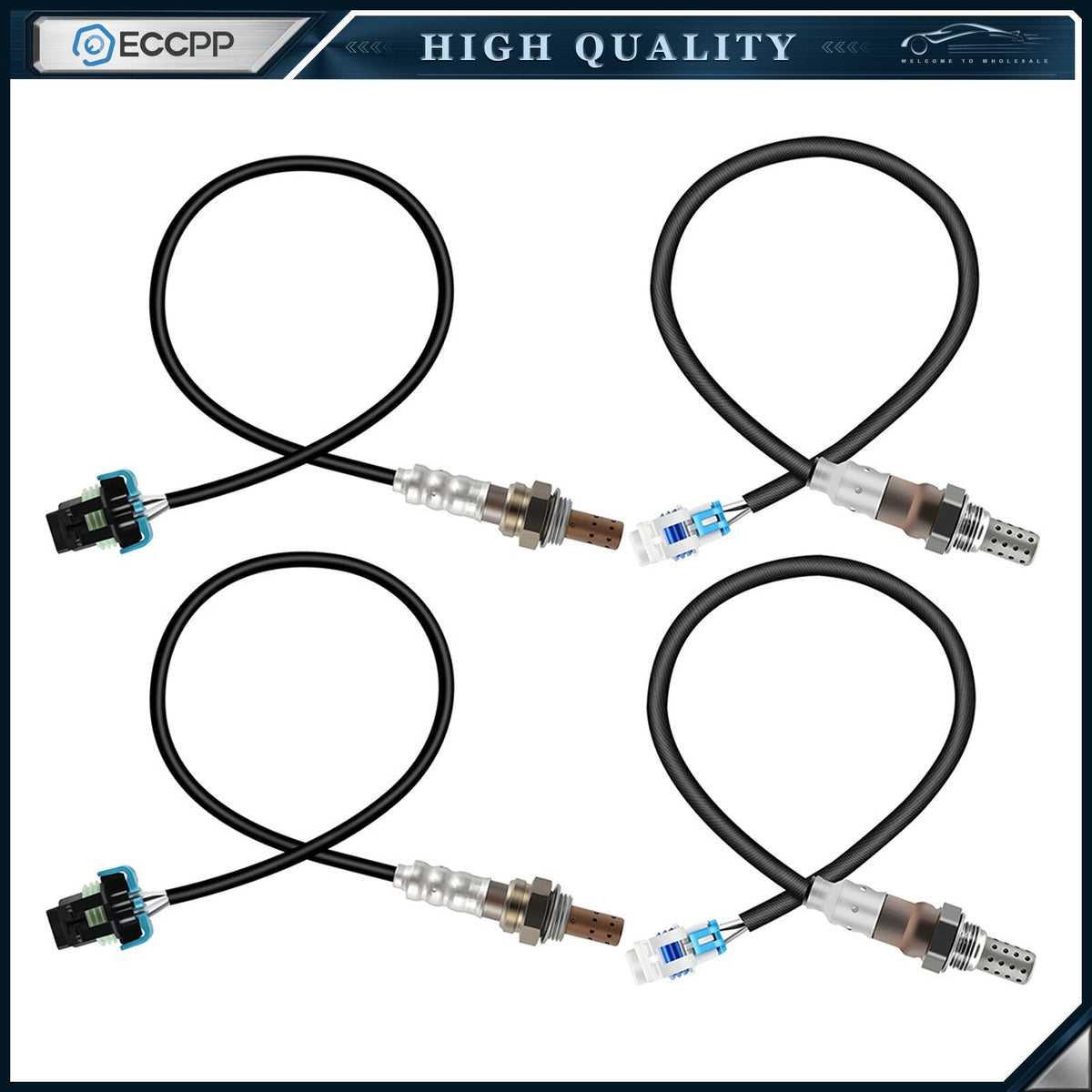 4pcs For 03-06 GMC Yukon Hummer H2 6.0L Upstream Downstream O2 02 Oxygen Sensor 6B93BC-57