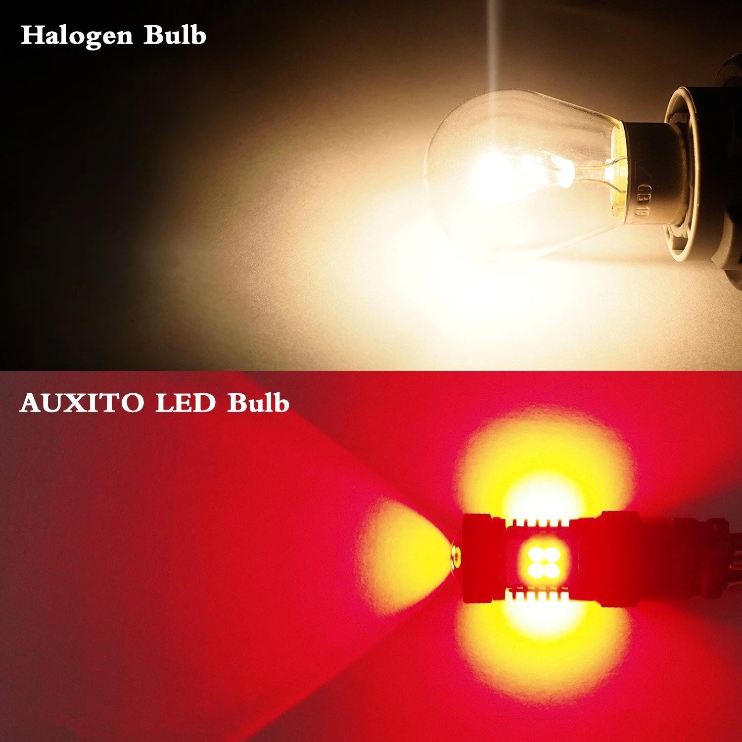 2X AUXITO 3157 3156 3057 Brake stop Tail Light Bulb Super Red LED 14K For GMC EA AUXITO