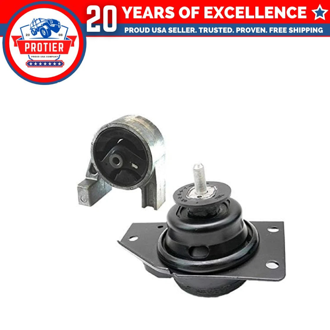 Engine Motor Mount 2PCS Set for 2006-2011 Hyundai Accent 1.6L / EM-9324 EM-9310 6B93BC-57