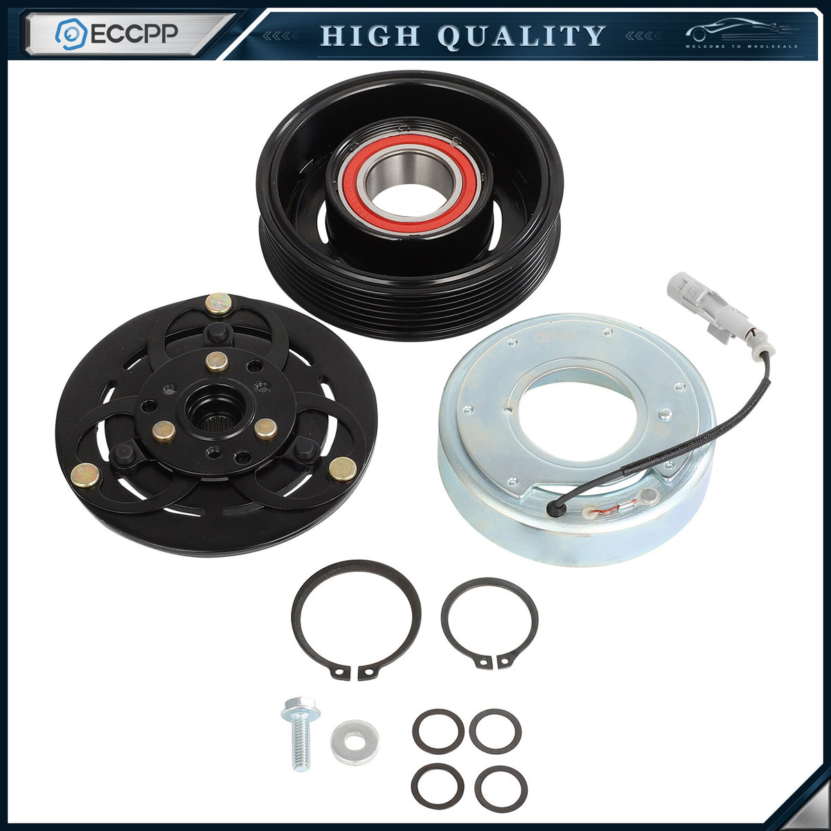 AC Compressor Clutch Kit for Subaru Forester 2014-2016 Impreza 2.0L 2012-2016