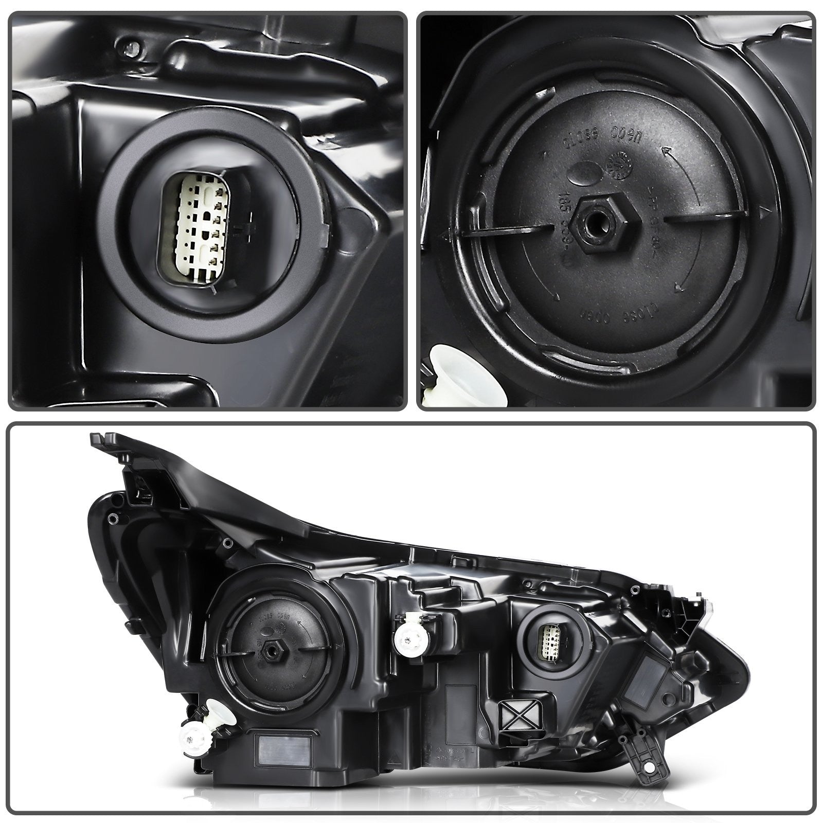 Pair Kit Halogen Headlights Assembly For 2018-2020 Chevrolet Equinox Black Amber 6B93BC-57