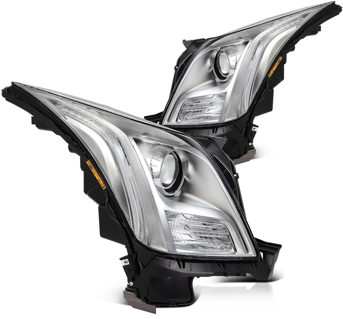 Headlights Assembly For 2017-2013 Cadillac XTS 3.6L LED HID/Xenon Chrome LH+RH 6B93BC-57