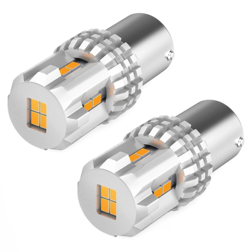 Auxito LED Front Turn Signal Blinker Light Bulbs 1156 7506 3497 Amber 2200K 2pcs AUXITO