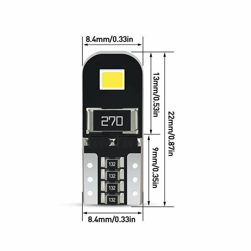 20x White Error Free T10 LED 2835smd Interior Wedge Light Bulb W5W 194 168 2825 6B93BC-57