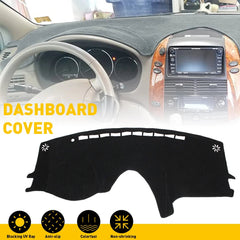 Dash Cover Mat For Toyota 2004-2010 Sienna Black Dashboard Pad Anti-Slip Carpet 6B93BC-57