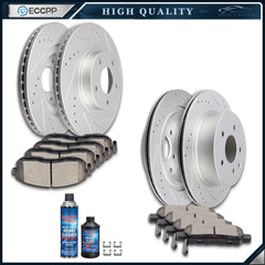 Ceramic Brake Pads And Rotors Front Rear For Infiniti G35 2003-2005