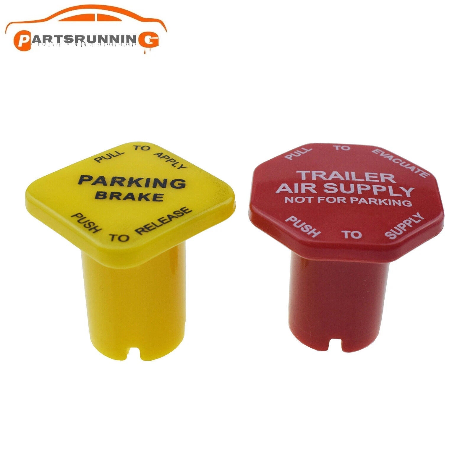 Yellow & Red Valve Parking Brake Knob for MV3 Universal Semi Trucks298817 298818 6B93BC-57