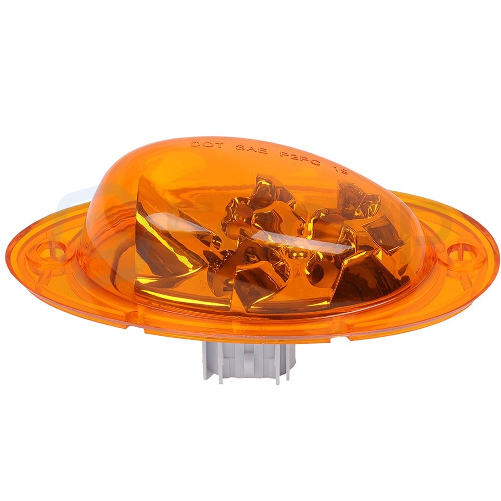 10pcs Amber LED Side Marker Lights Turn Signal 5 LED For Freightliner Cascadia 6B93BC-57