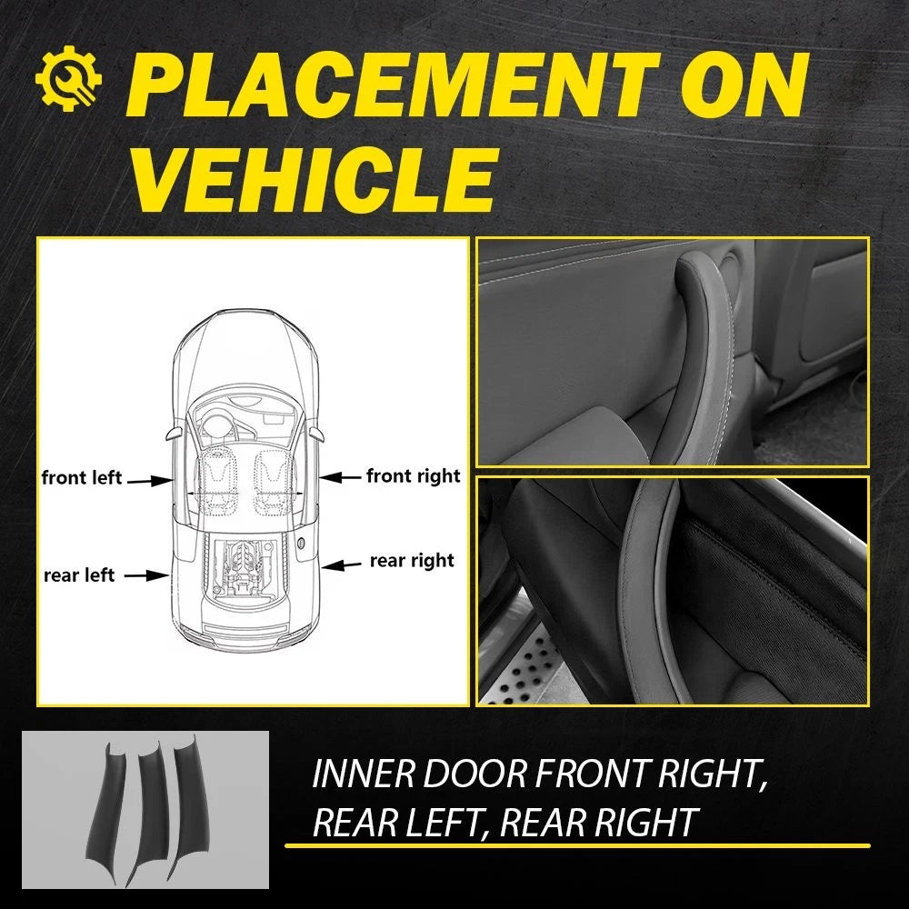 3Pcs Interior Door Handle Pull Trim Cover For BMW X5 F15 X6 F16 2014 15-2018 EOA 6B93BC-57