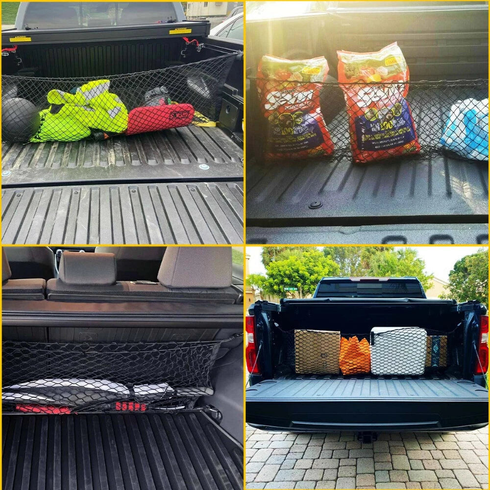 Rear Truck Bed Envelope Style Trunk Mesh Cargo Net for GMC Sierra 2013-22 USA EA 6B93BC-57