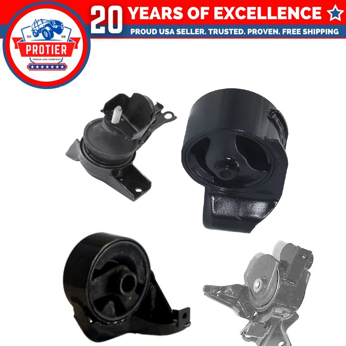 Motor & Trans Mount Set 4PCS for 04-09 Kia Spectra/ Spectra5 2.0L for Manual 6B93BC-57