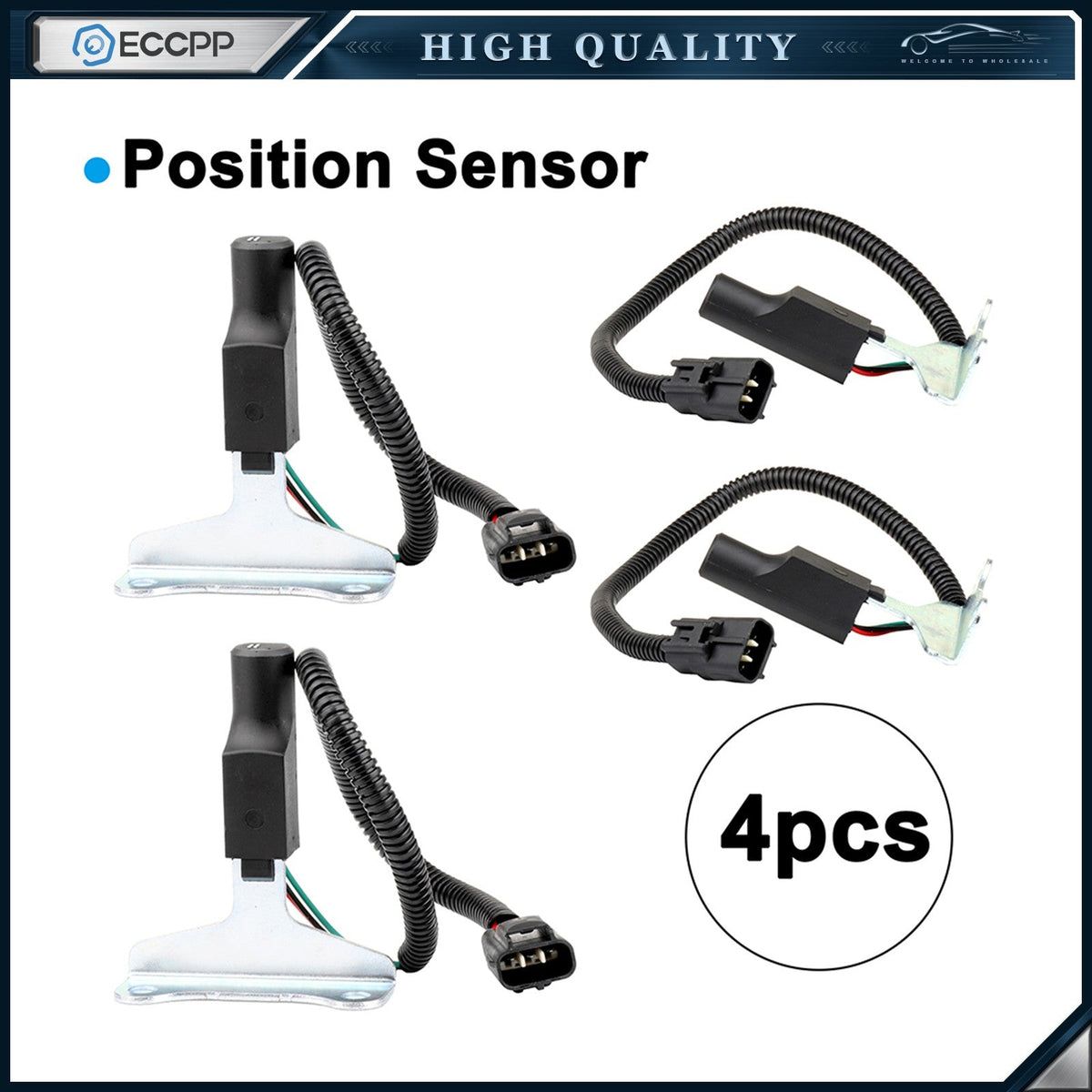 ECCPP 4PCS Crankshaft Position Sensor For 98-03 Dodge Dakota Durango Ram 1500 ECCPP