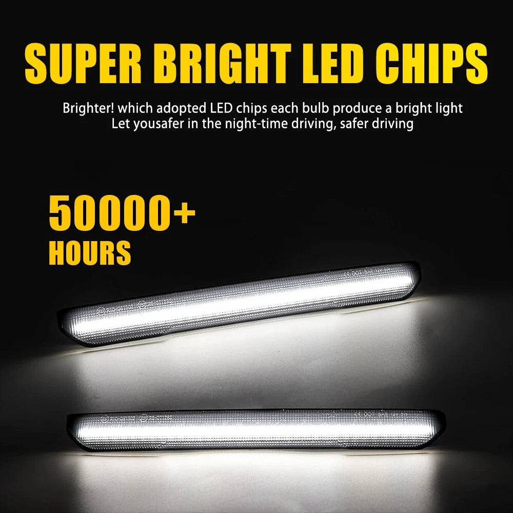 Clear White LED Wheel Fender Side Lights For 2020-2023 GMC Sierra 2500HD 3500HD 6B93BC-57
