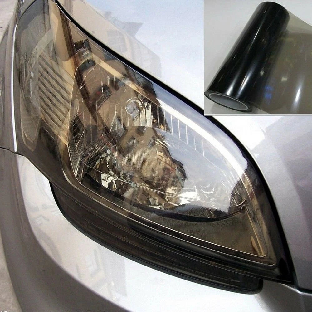 Light Gloss Smoke Vinyl Film Tint 12" x 72" Headlight Taillight Fog Wrap Cover 6B93BC-57