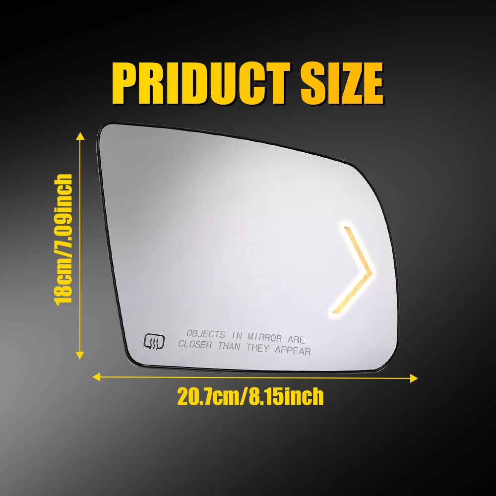2PCS Right＆Left Side Mirror Glass Set For Tundra Sequoia 2007-2017 Heated Signal 6B93BC-57