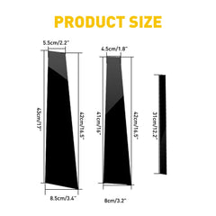 6Pcs Fit For Honda Accord 4dr 2008-2012 Piano Black Pillar Post Cover Door Trim 6B93BC-57