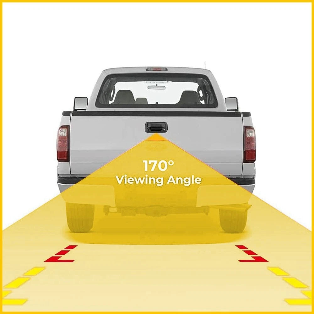 Tailgate Handle with Rear Camera View Backup Camera for Ford F150/F250/F350/F450 6B93BC-57