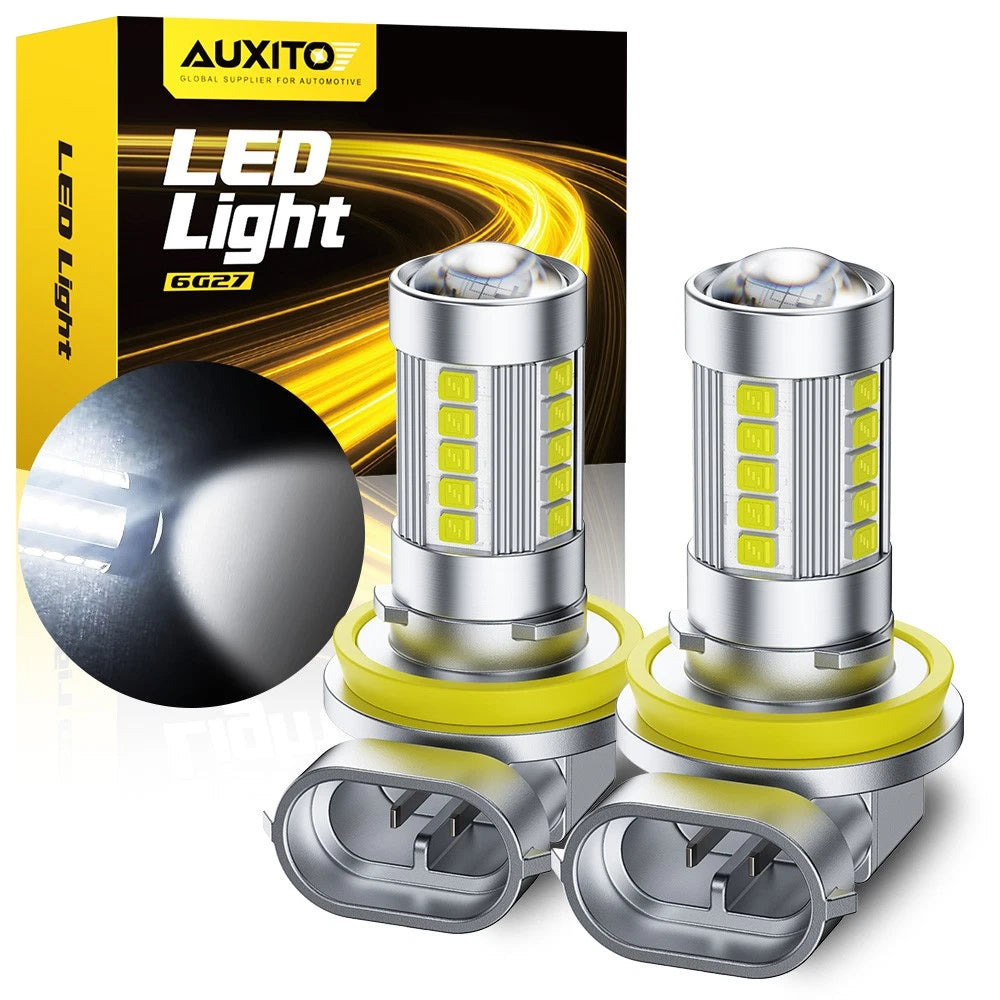 AUXITO H11 LED Headlight Kit Low Beam Bulbs Super Bright 6500K White 20000LM 6GA AUXITO