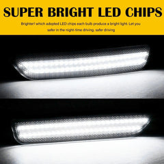4pcs for 10-14 Ford Mustang Side Marker Light White LED Front + Rear Bumper Lamp 6B93BC-57
