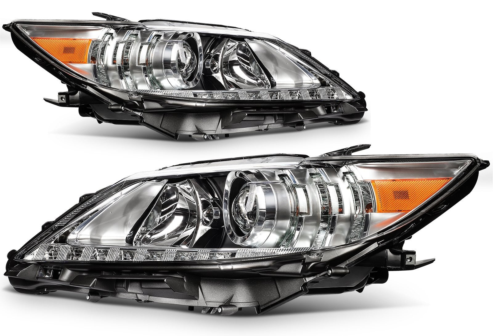 ECCPP Headlights Assembly For Lexus ES300h 2.5L ES350 3.5L 2013-2015 Pair Black 6B93BC-57