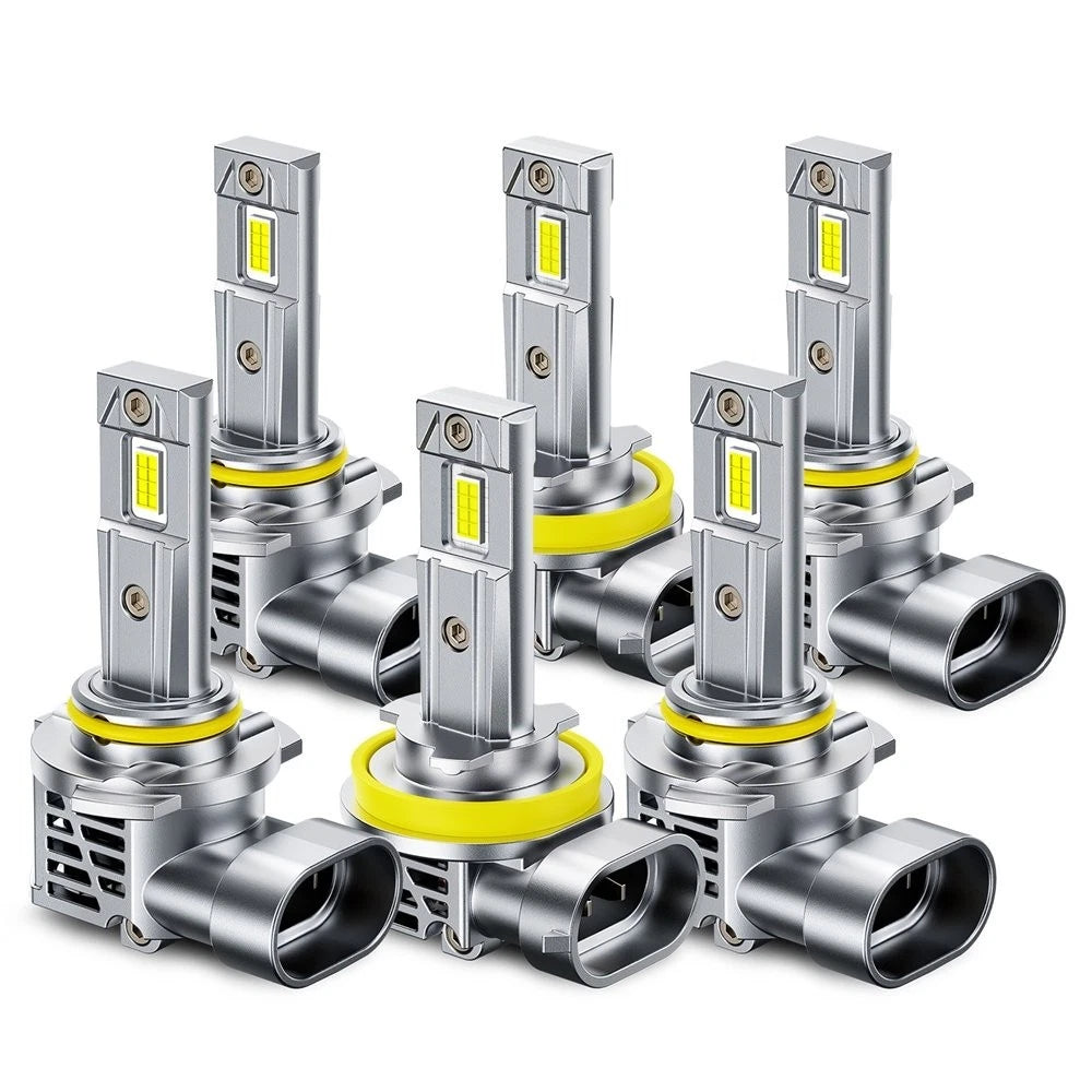 AUXITO Combo 4 9005 9006 LED Headlight Kit Bulbs High Low Beam White 60000LM M6S AUXITO