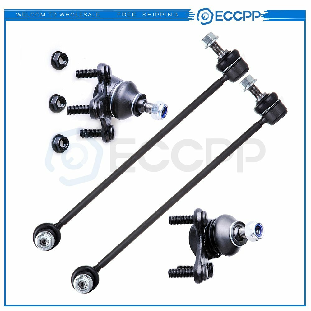 Front 2x Lower Ball Joints 2x Sway Bar Link Kit for 2006-2009 Audi A3 Quattro 6B93BC-57