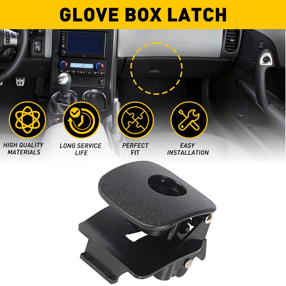 For Corvette Chevrolet C6 2005-2013 Chevy Glove Box Latch Handle 15924032 Black 6B93BC-57