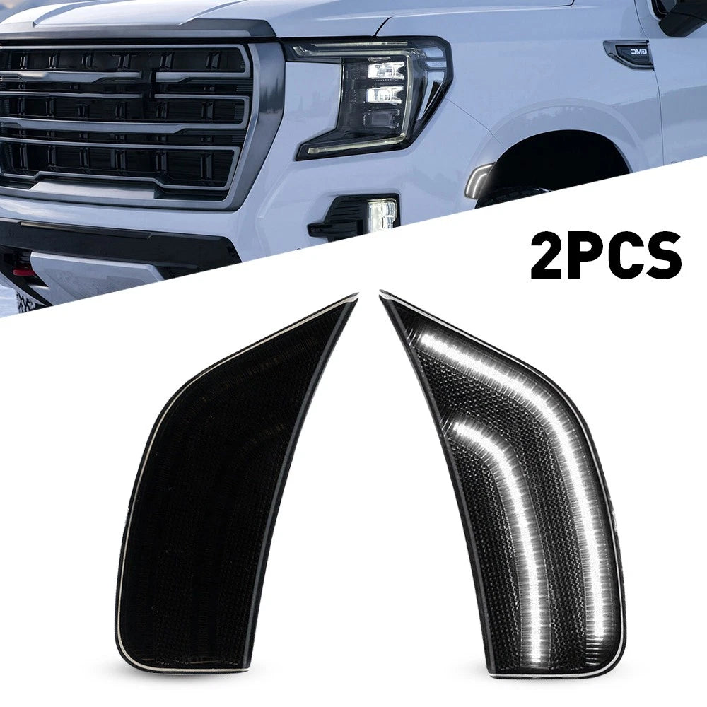SMOKED LED SIDE MARKER LIGHT FOR 2021-23 CHEVY TAHOE(5TH GEN) SUBURBAN(12TH GEN) 6B93BC-57