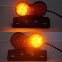 Motorcycle Integrated LED Tail Light Dual Turn Signal Brake License Plate Lamp