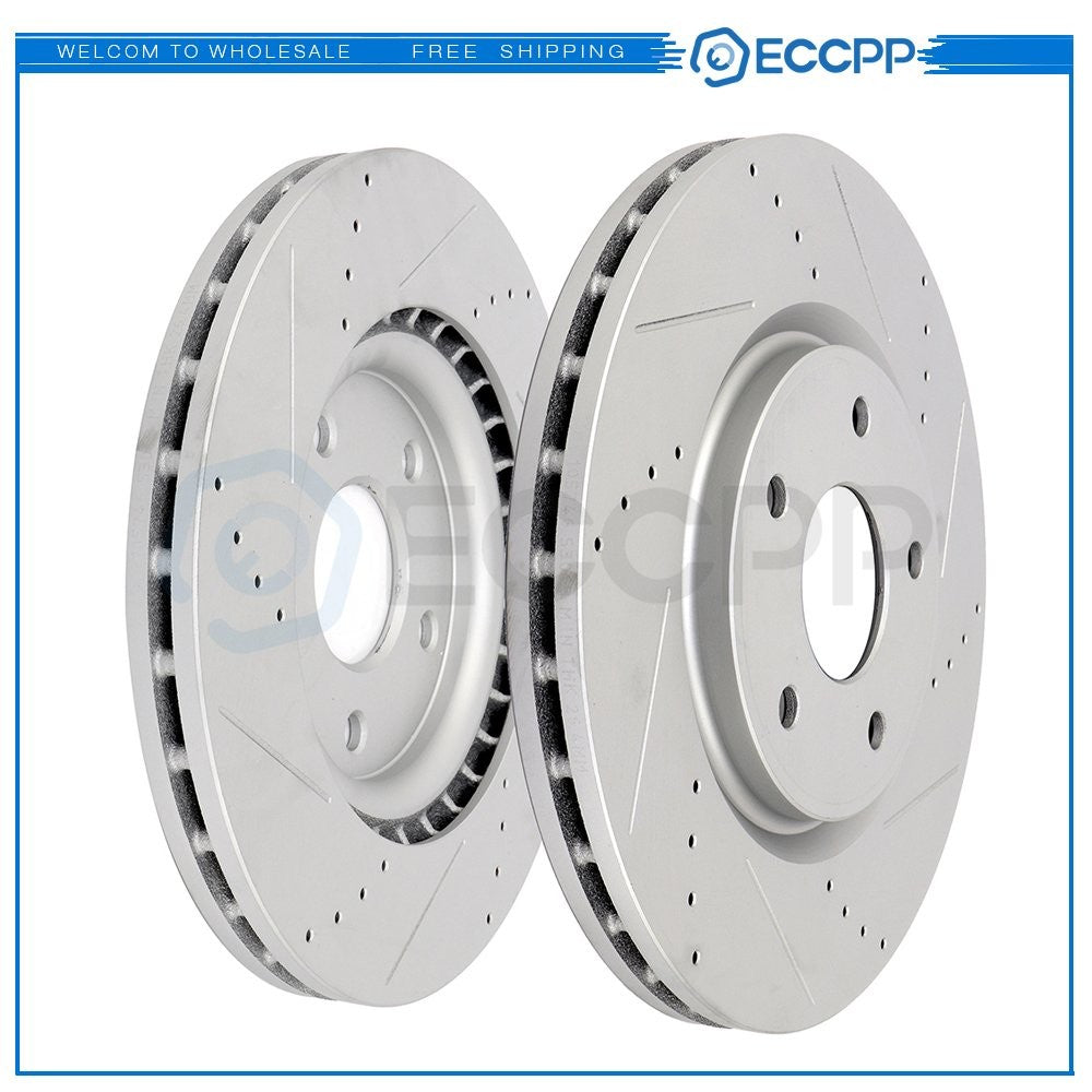 Front Brake Discs Rotors For Chrysler Pacifica Dodge Journey Volkswagen Routan 6B93BC-57