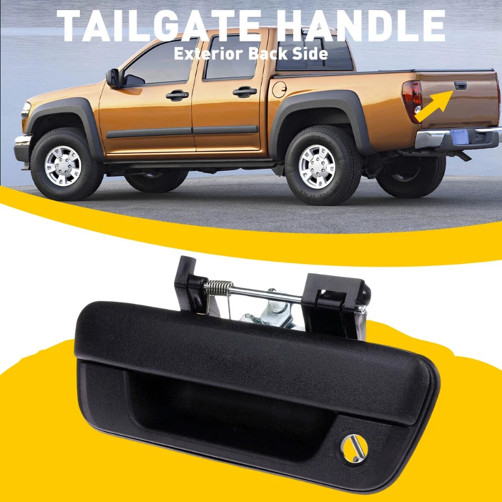 Tailgate Handle w/ Hole For 2004-2012 Chevrolet Colorado GMC Canyon Black Rear 6B93BC-57