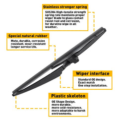 1x Rear Wiper Arm Blade for 2003-2009 Toyota 4Runner SR5 Sport Utility 4-Door 6B93BC-57