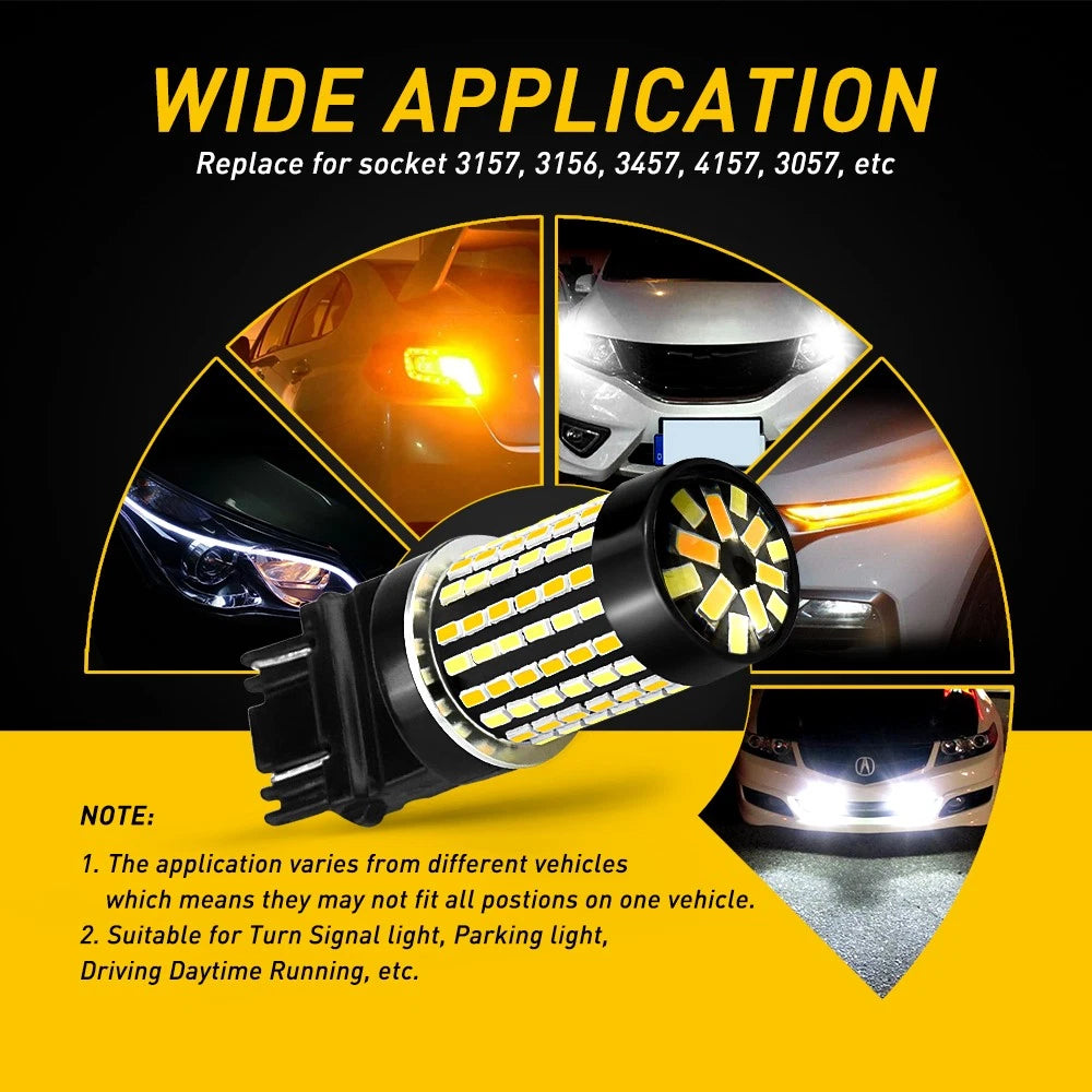 3157 Switchback LED Turn Signal Lights WHITE AMBER Dual Color Canbus Error Free 6B93BC-57