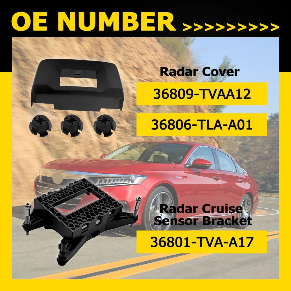 For Honda Accord 2018-2020 Distance Sensor Milliwave Radar Cover Base+3 Clips EA 6B93BC-57